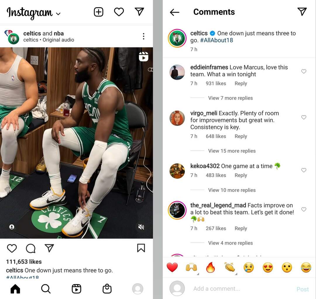 instagram-reel-celtics-conversations-pavyzdys