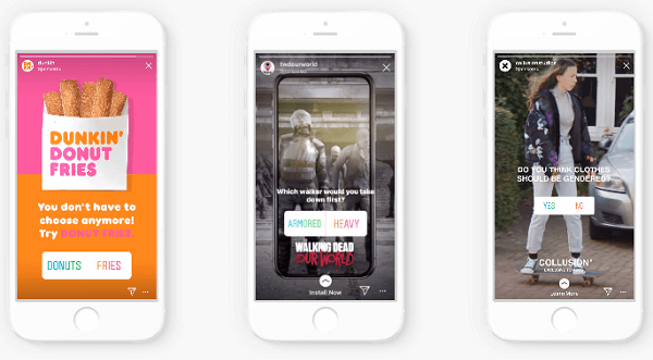 „Instagram“ pridėjo galimybę įtraukti interaktyvius elementus į remiamas istorijas, pradedant balsavimo lipduku.