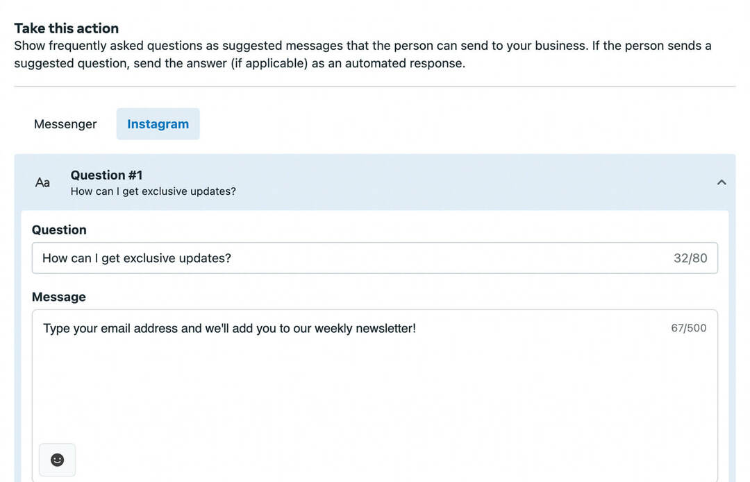kaip-įtraukti-el-pašto-prisiregistravimo-galimybes-in-automated-dm-responses-on-your-instagram-profile-faq-inbox-automation-tool-add-questions-automated-response-marketing-goals- pavyzdys-11