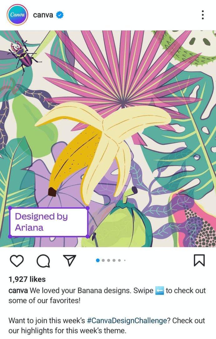 Instagram UGC vaizdas verslo profilyje