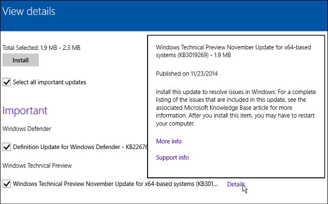 „Microsoft“ leidimai (KB3019269), „Windows 10 Build 9879“, pataisymas