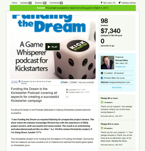 „kickstarter“ finansuoja svajonių podcast'ą