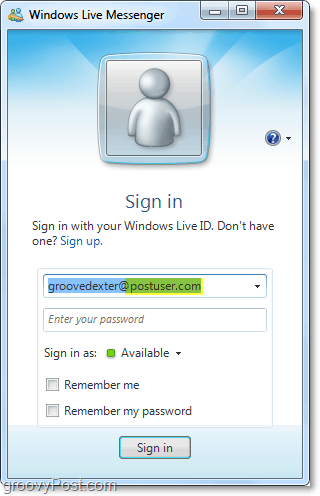 „Windows Live Messenger“ gali būti naudojamas su jūsų domeno paskyra, jei ją nustatėte