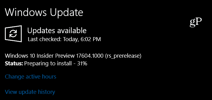 „Windows 10“ peržiūra „Build 17604“