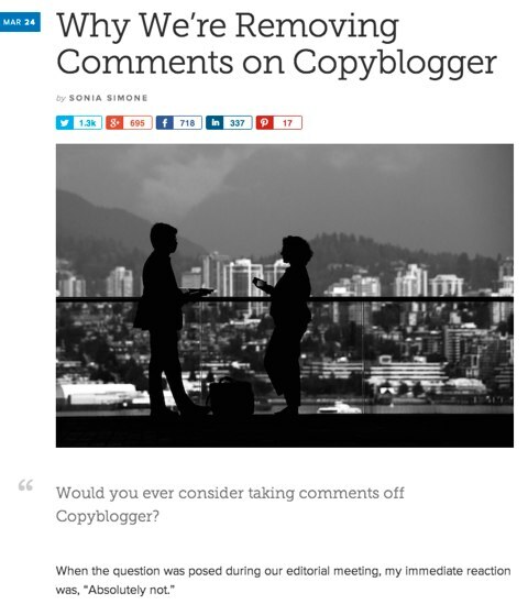 copyblogger pašalinti komentarus