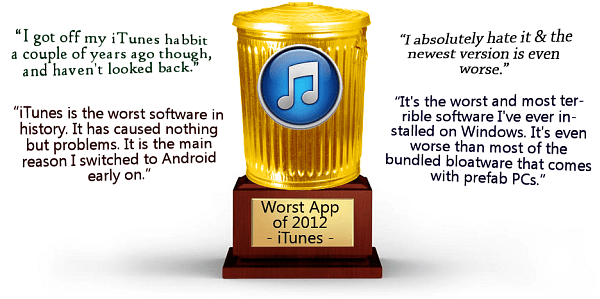„iTunes“ blogiausia programinė įranga