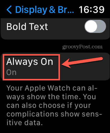 „Apple Watch“ visada yra nustatymuose