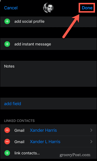 iphone susieti kontaktai padaryti