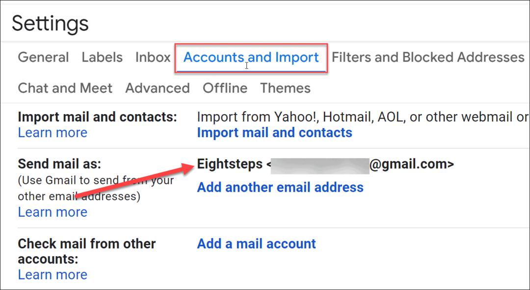 naujas rodomas vardas gmail