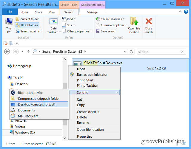 Išjunkite „Windows 8.1“ kompiuterį slaptu būdu