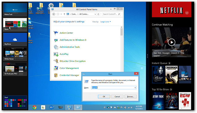 Įgalinkite „Windows 8 Snap“ funkciją mažos skiriamosios gebos monitoriuose