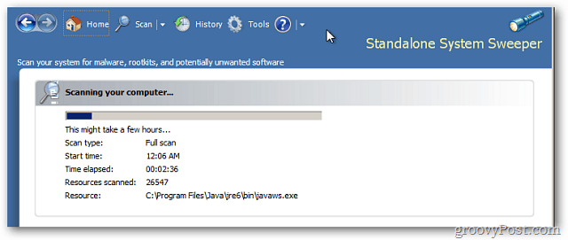 „Microsoft Standalone System Sweeper“ yra „Rootkit Analyzer“, skirta „Windows“