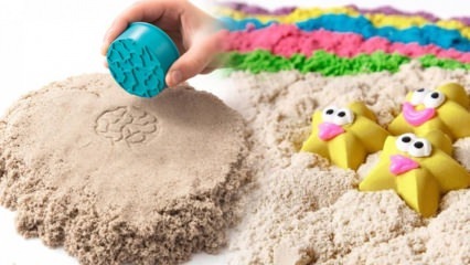 Kinetinis smėlio gaminimas vaikams! Kaip namuose pasidaryti praktišką (mėnulio smėlio) kinetinį smėlį?