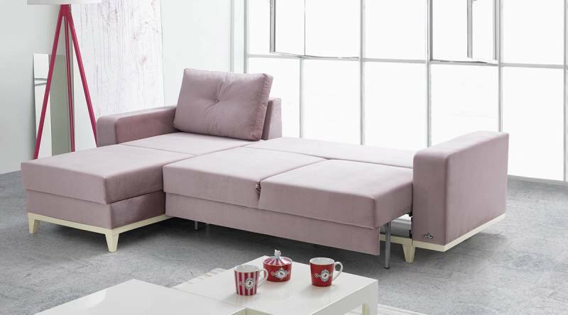 Siaurų kambarių sofų-lovų modeliai