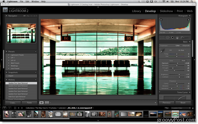 „Adobe Lightroom 2“ nustatymų ekranas