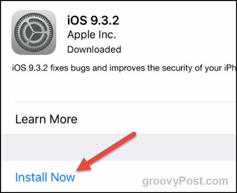 „Apple ios 9.3.2“ įdiegti