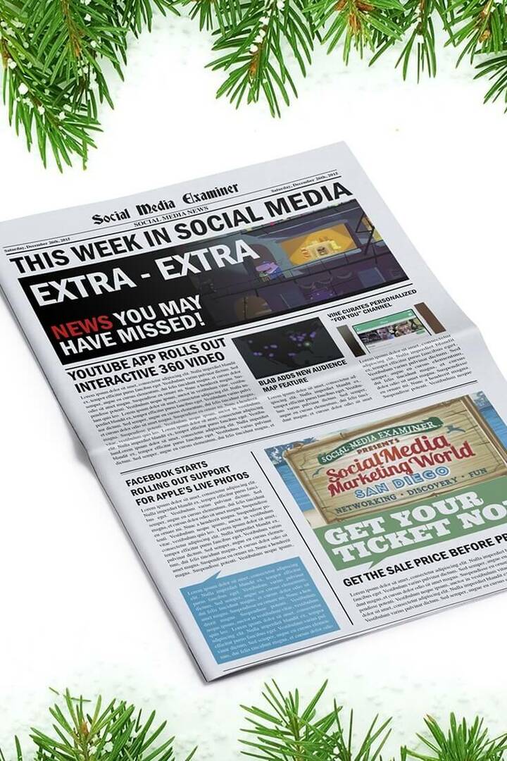 „YouTube“ programa išleidžia interaktyvų 360 laipsnių vaizdo įrašą: šią savaitę socialiniuose tinkluose: socialinių tinklų ekspertas