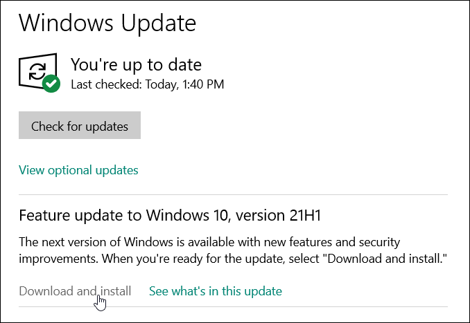 Atsisiųskite ir įdiekite „Windows Update“