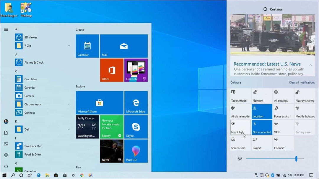 Visas „Windows 10 1903“ tema, 2019 m. Gegužės mėn. Atnaujinimas