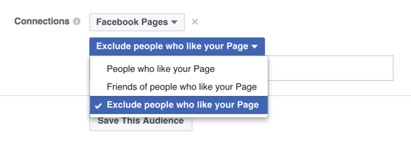 „Facebook“ skelbimo taikymo galimybė išskirti žmones, kuriems jau patinka puslapis