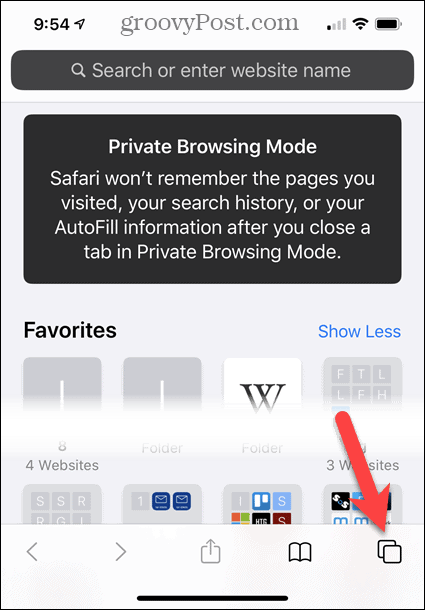 Privatus naršymo režimas „Safari“ sistemoje „iOS“