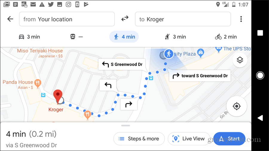 google maps pėsčiųjų nurodymai