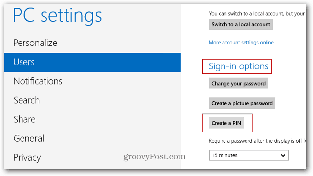 Apsaugokite „Microsoft“ paviršių naudodami PIN arba paveikslėlio slaptažodį