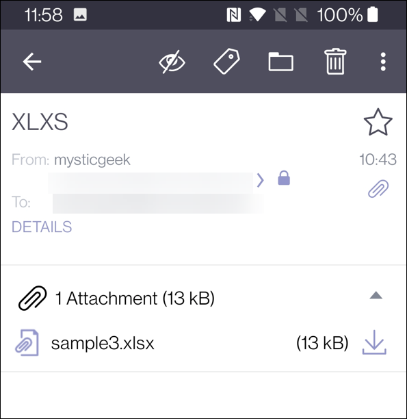 protonmail atidaryti xlsx failus Android