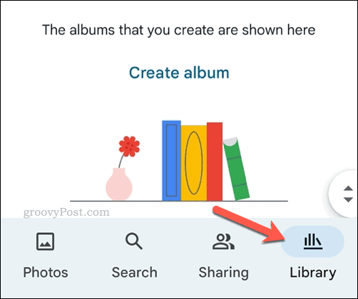 Atidarykite biblioteką „Google“ nuotraukose