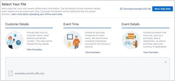 „Facebook Business Manager“ įkelkite įvykius neprisijungę