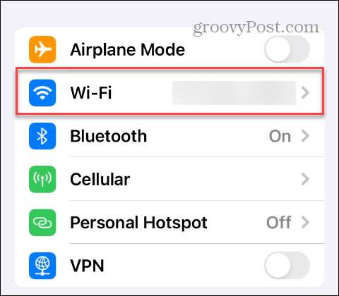 Pamirškite „Wi-Fi“ tinklą „iPhone“.
