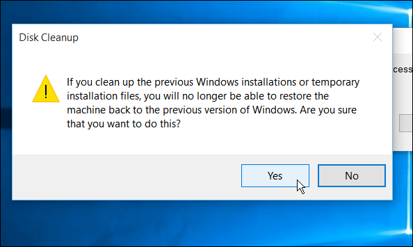 Paskelbkite „Windows 10“ atnaujinimą: atgaukite savo vietos diske