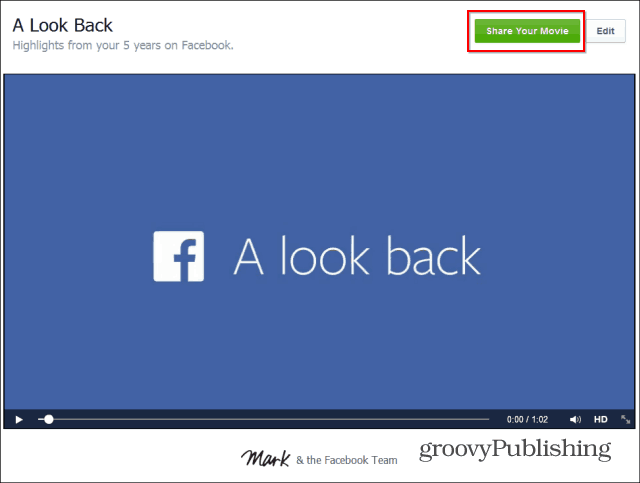 Kaip redaguoti „Facebook“ vaizdo įrašą „Žvilgsnis atgal“