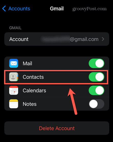 iphone gmail kontaktai