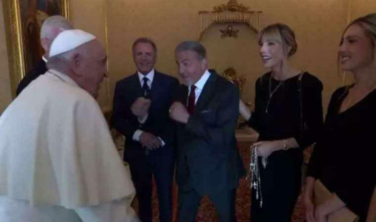 Įdomus dialogas tarp Sylvesterio Stallone ir popiežiaus Pranciškaus