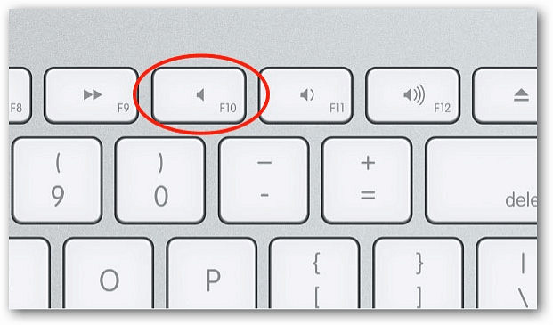 „Mac“ klaviatūra nutildyta