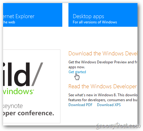 „Windows 8“ atsisiuntimo puslapis