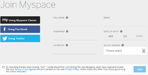 Nauja „MySpace“ profilio sąranka