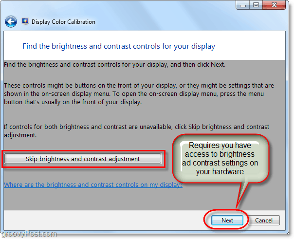 „Windows 7“ ekrano spalvos kalibravimas naudojant „dccw.exe“