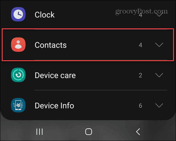 „Android“ kontaktų valdiklis