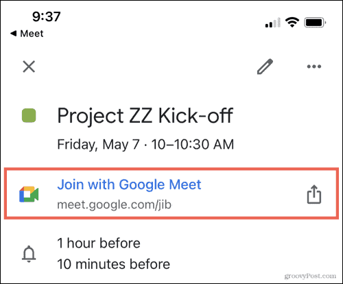 „Google Meet“ nuoroda
