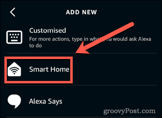 „Alexa Smart Home“ veiksmas