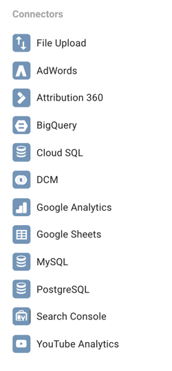 „Google Data Studio“ leidžia prisijungti prie daugybės skirtingų duomenų šaltinių.