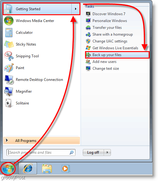 „Windows 7“: sukurkite sistemos atvaizdą, paleiskite atsargines failų atsargines kopijas