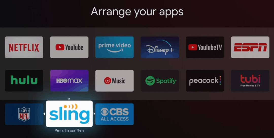 Pertvarkykite programas „Chromecast“ naudodami „Google TV“ pagrindinį ekraną