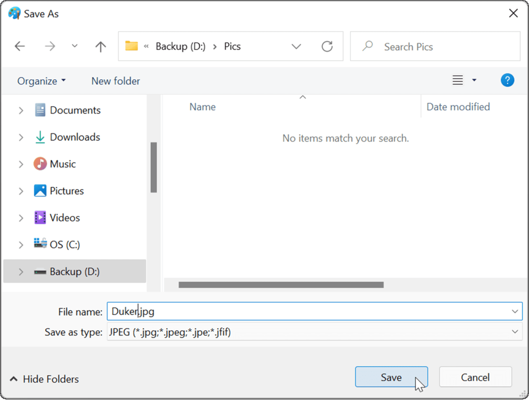 „Windows 11“ failų naršyklė konvertuoja png į jpg