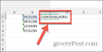 Excel datos vertės formulė