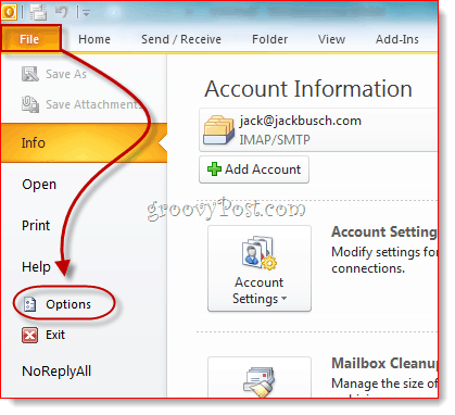 Atskleiskite kūrėjo skirtuką programoje „Outlook 2010“.