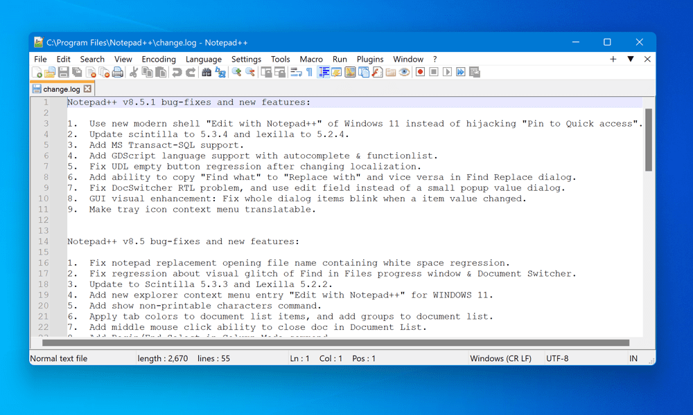 Kaip padaryti „Notepad++“ numatytuoju „Windows 11“ teksto redaktoriumi