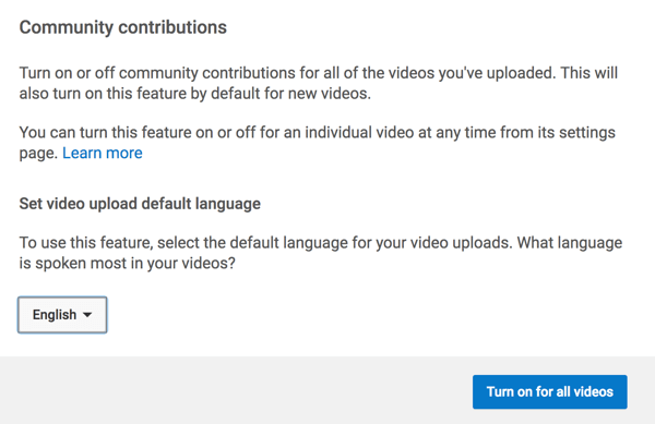 Įjunkite funkciją, leidžiančią „YouTube“ bendruomenei versti subtitrus jums.